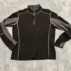 Kuhl Sweater Mens Medium Black Quarter Zip **